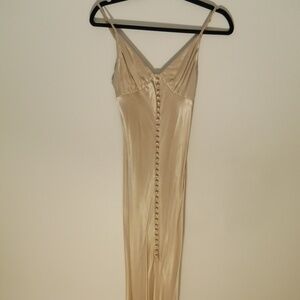 Shona Joy - La Lune Bias Slip Dress in Gold